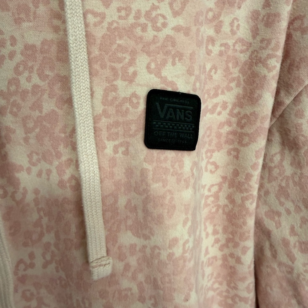 Vans Women's Pink Leopard Print Hoodie in size S - Picture 3 of 9